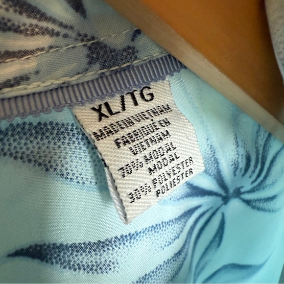 Marti Kat Men's XL Blue Floral Short Sleeve Button-Up Shirt Modal Casual Summer - Picture 6 of 10